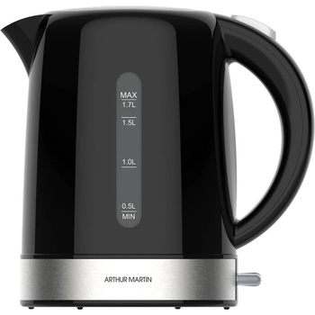 Arthur Martin Нагревателна кана Arthur Martin KE02301B, вместимост 1.7 литра, 2200W, черна (KE02301B-GS)