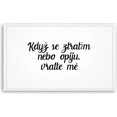 Fotoobraz 120x70 cm velký Když se ztratím nebo opiju