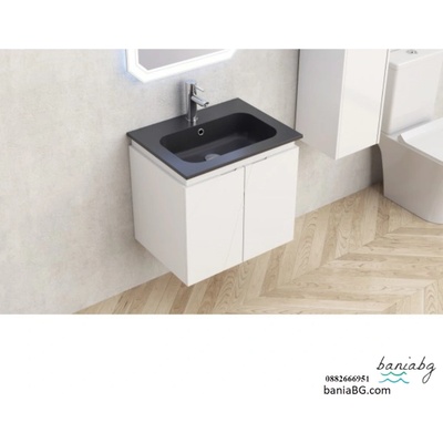 Inter Ceramic Долен конзолен pvc шкаф за баня bg 6046w +УМИВ. 5955mb basin