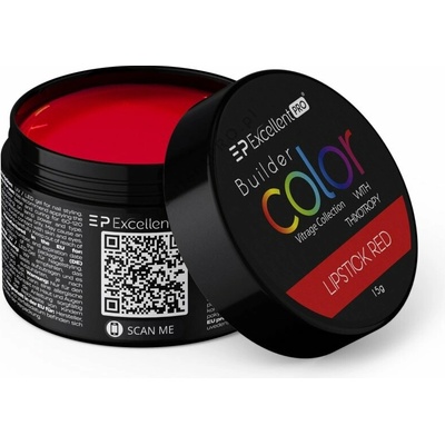 Excellent Pro stavební gel s tekutou pamětí na nehty Lipstick Red 15 g