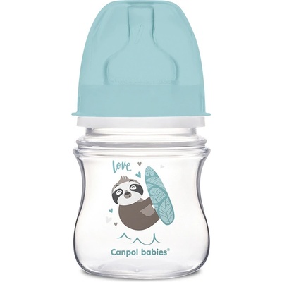 Canpol babies láhev se širokým hrdlem modrá 120ml