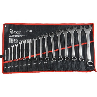 Geko klíče Očkoploché sada 16ks 1/4"-1,1/4" G11152