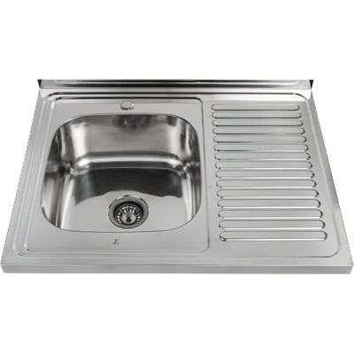 Inter Ceramic Кухненска мивка 8060A 20 L, Inter Ceramic, неръждаема стомана, ляв плот, 80x60см (8060A-20L)