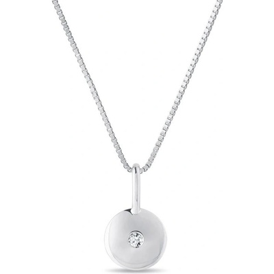 Klenota Zlatý náhrdelník s diamantom k0265012