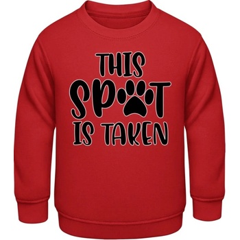 AWDis detská mikina Nápis This SPOT is Take Ohnivá červená