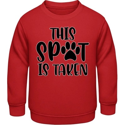 AWDis detská mikina Nápis This SPOT is Take Ohnivá červená