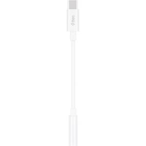 Ttec Кабел ttec - Aux Adapter, USB-C/3.5 mm, бял (8694470827964)