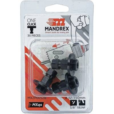 Adaptér Mandrex MXqs (3 ks) Průměr: 32–150 mm