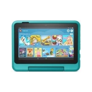 Amazon Child-friendly case for the Fire 7 tablet (only compatible with 12th generation, 2022), for ages 6 and up, teal - 53-028175