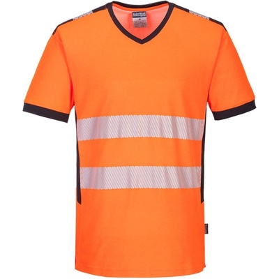 Portwest PW310 tričko PW3 Hi-Vis s výstřihem do V oranžová/černá 4XL