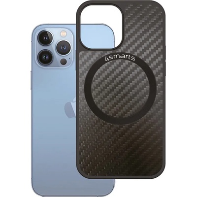 4smarts Magsafe Калъф за iPhone 14 Pro, 4SMARTS Carbon Ultimag Case, Черен (452057)