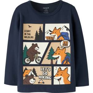 Name it Детска блуза с дълъг ръкав Name it Kid's Oswalde L/S Top Longsleeve - Navy Blazer - размер 98 (EU) (704-6367-0212)