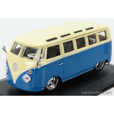 Bburago Volkswagen T1 Samba Minibus Custom 1967 Krémově Modrá 1:32