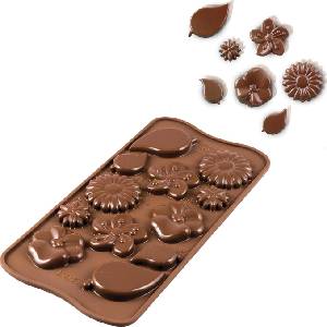 Silikomart Форма за шоколадови бонбони Scg44 Choco Garden силиконова (22.144.77.0065)