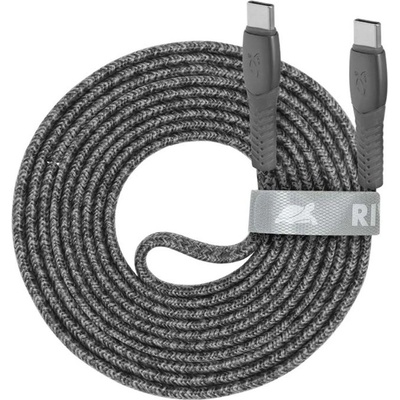 RIVACASE Usb кабел, usb-c - usb-c, 2, 1 м, rivacase "ps6105 gr21", сив 4260403579640 (4260403579640)