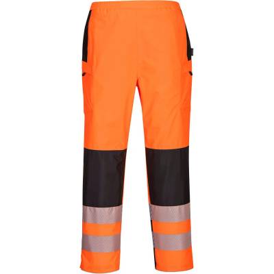 Portwest PW386 PW3 Hi Vis Dámske reflexné nohavice do dažďa oranžová/oranžová/čierna oranžová/čierna