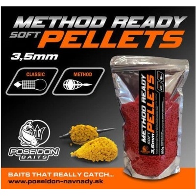 Poseidon Baits Ready METHOD pellet 800g - Česnek
