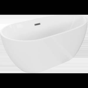 Mexen Eos свободностояща вана 170 x 75 cm, бяла, преливник gun gray четкан - 52471707500-66 (52471707500-66)