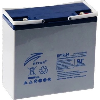 Ritar Power Акумулаторна батерия Ritar Power EV12-24, 12V, 24Ah, AGM, F18/M5 конектори (EV12-24)