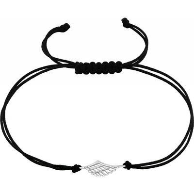 Bangles.cz náramek křídlo & nylonová šňůrka dvojitá 3069