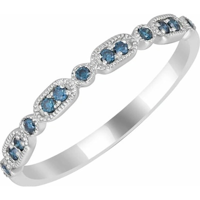 Eppi Zlatý eternity prsteň s modrými diamantmi Melvin R35824
