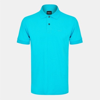 Boss Блуза с яка Boss Mens BOSS Firenze Short-Sleeve Polo Shirt with Logo Detail - Open Blue