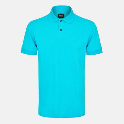 Boss Блуза с яка Boss Mens BOSS Firenze Short-Sleeve Polo Shirt with Logo Detail - Open Blue