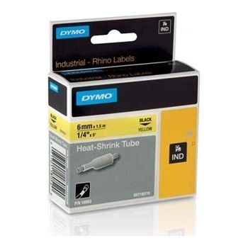 DYMO Rhino 18052, S0718270, 6mm x 1, 5m черен печат / жълт фон, оригинална лента (18052)