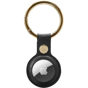 Spigen Стилен ключодържател от изкуствена кожа за Apple AirTag - Spigen Cyrill Basic Leather AirTag Case (черен) (AMP01836)