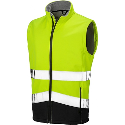 Result Potisknutelná reflexní Safety softshell vesta žlutá-černá