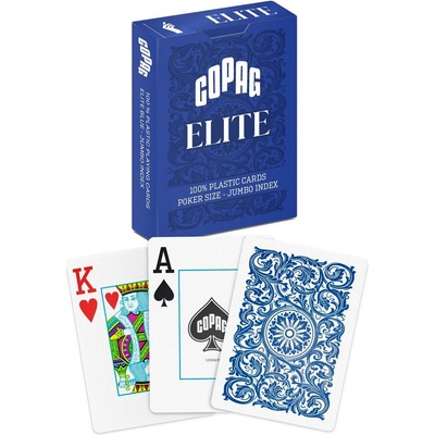 Copag Elite Poker Jumbo Big index 100% plastové, modré – Zboží Dáma