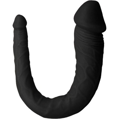 Passion labs Двойна силиконова отливка "double pleasure black" 38 см