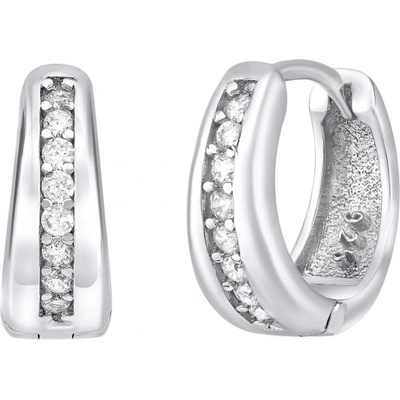 SILVEGO strieborné kruhové náušnice Kinsley so zirkónmi QR435