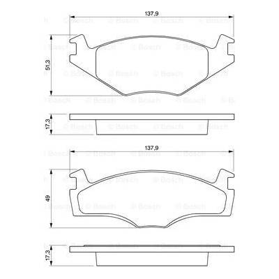 BOSCH Sada brzdových destiček VW 0986461106 – Hledejceny.cz