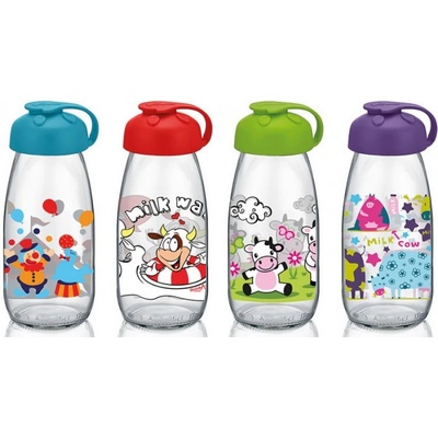 Mercanlar M-151969 / 182042-Стъклена бутилка с декор 250сс "Milky (015436)