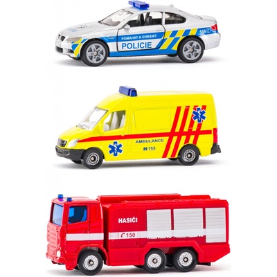 Siku Set mix policie hasiči ambulance česká verze