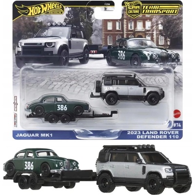 Hot Wheels Premium Team Transport JAGUAR MK1 2023 LAND ROVER DEFENDER #74