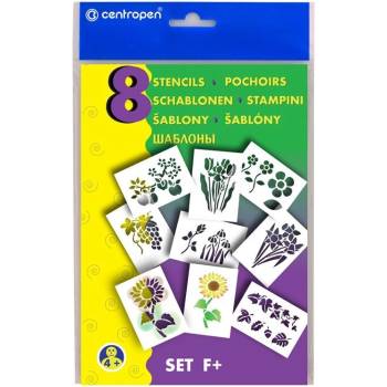 Centropen Šablony A5 Květiny 8 ks