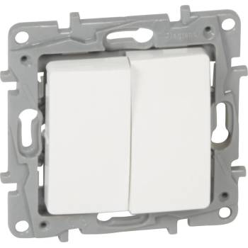 Legrand Девиаторен ключ и бутон цвят Бял Niloe - 664709 (664709)