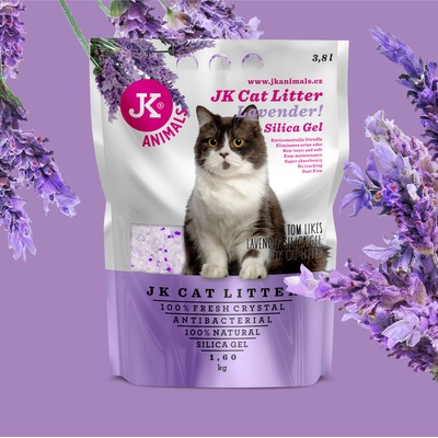 JK ANIMALS Litter Silica gel lavender kočkolit 6,8 kg/16 l – Zboží Dáma