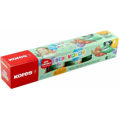 Kores Dedi Kolor Prstové barvy 6 barev 30 ml – Zboží Dáma