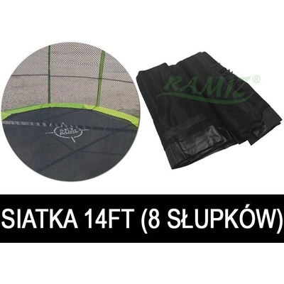 RKToys ochranná síť 427 cm - 14FT - 8 tyčí Černá