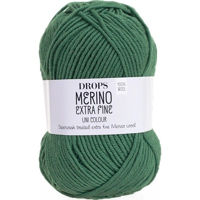 Příze DROPS Merino Extra Fine uni color 31 - jedlově zelená