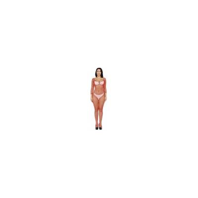 Bdsm-Boundage-Shop Sexy transparentní síťovaný bodystocking w256 Červená