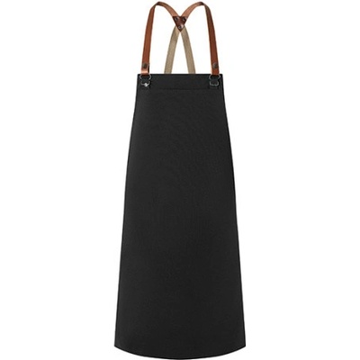 Karlowsky Gastro zástera s trakmi KY054 Black 70 x 85 cm