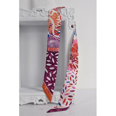 Peca del Sol MULTICOLOR ÚZKÝ SATÉNOVÝ ŠÁTEK DÁMSKÝ Berry Splash