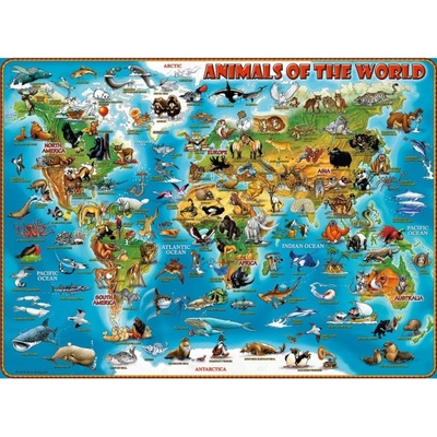 Ravensburger Ilustrovaná mapa sveta 300 dielov