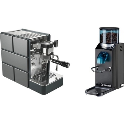 Set Stone Espresso Pure + Rancilio Rocky Doserless