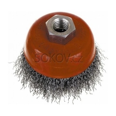 Kartáč hrnkový 100, vlnitý drát, závit M14 x 2 - S 0,3