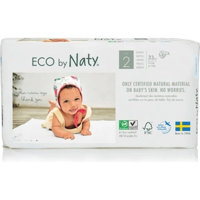 Naty Екологични Бебешки пелени Еco by Naty 2 за бебчета от3до6кг 33бр (n-815820)